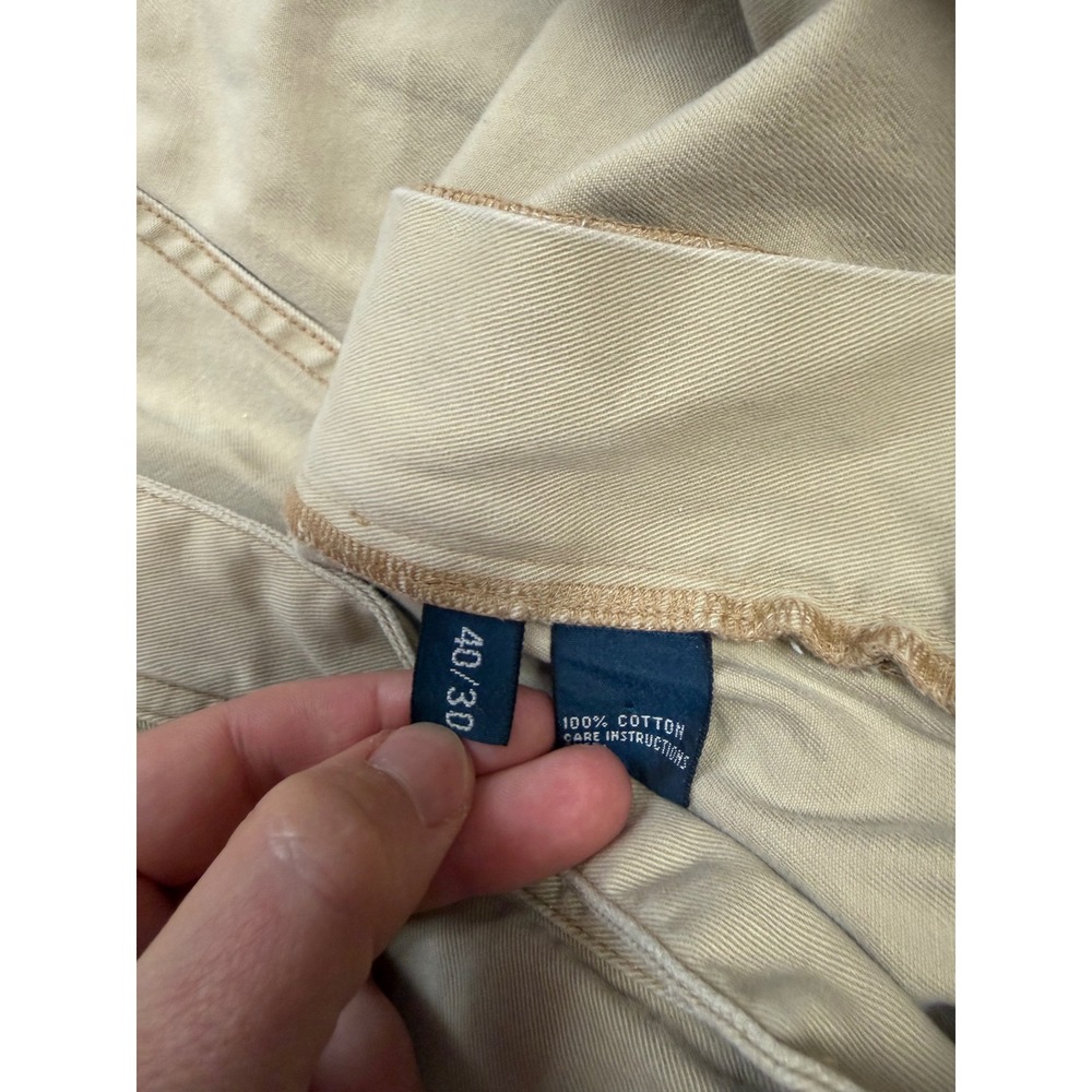 Polo Ralph Lauren Classic 67 Chino Khaki Pants Mens 40x29 Tan Cotton Trousers - Picture 5 of 7
